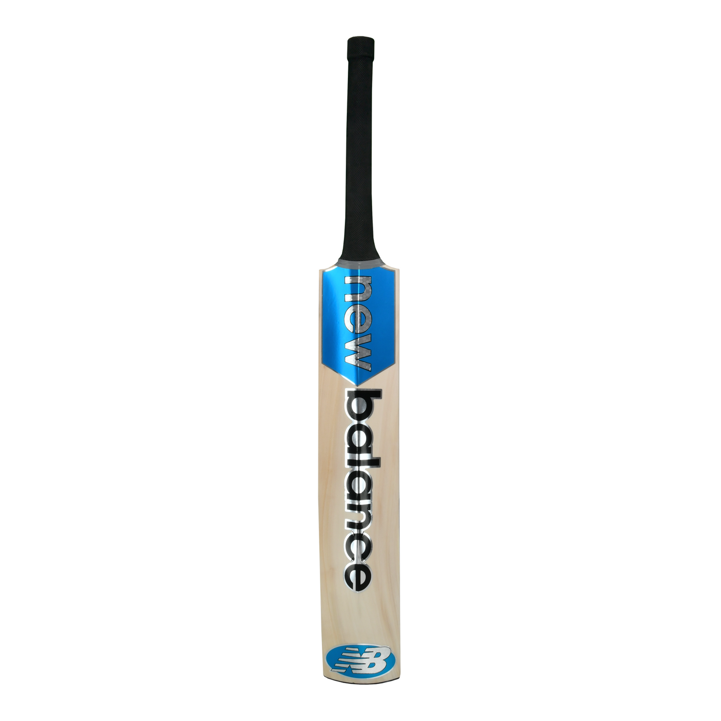Rear view of the New Balance TC 200 junior cricket bat showing natural back and handle.