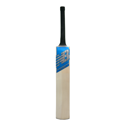 Front view of the New Balance TC 200 junior cricket bat showing TC branding and blade face.