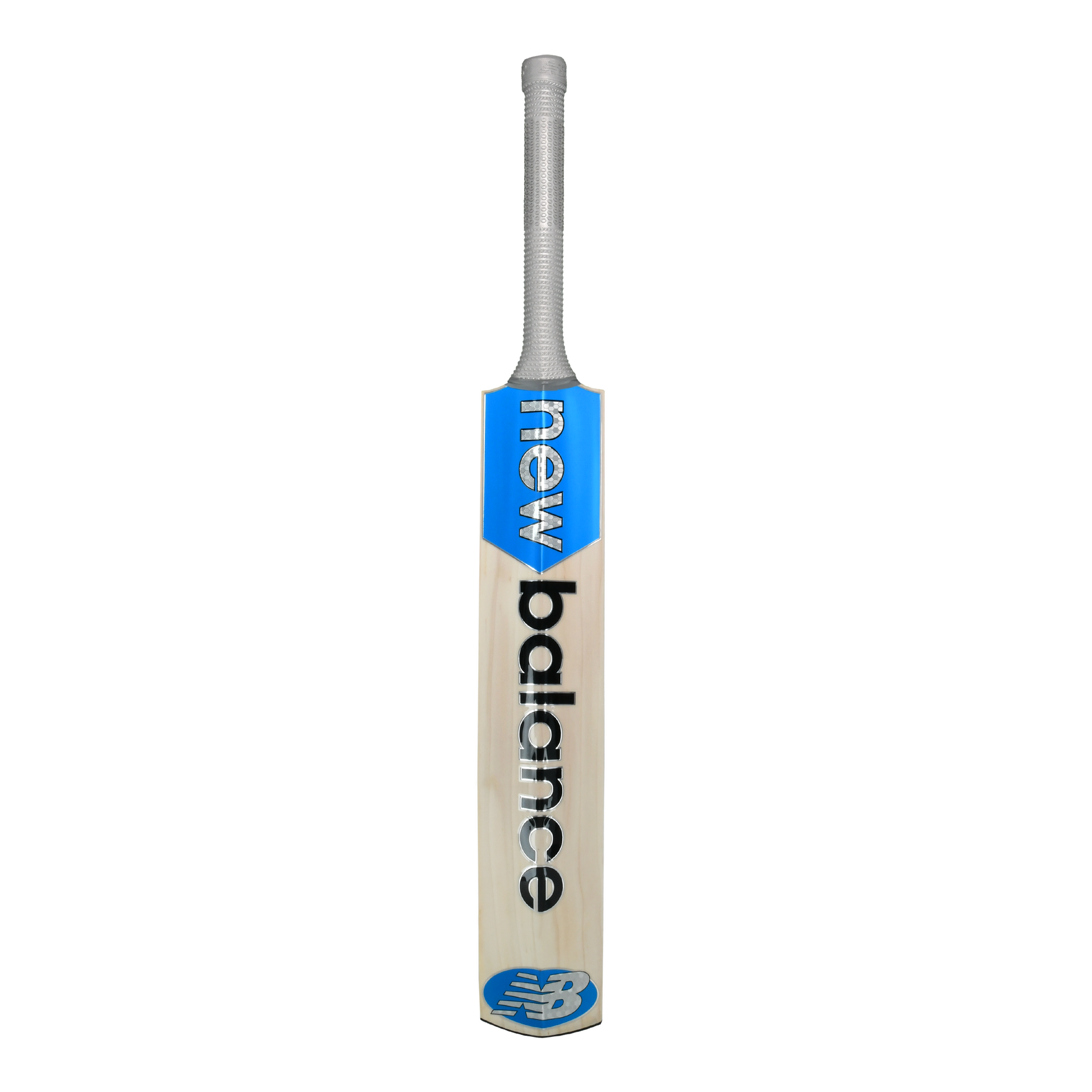 Rear view of the New Balance TC 500 MAX cricket bat highlighting spine and handle detail.