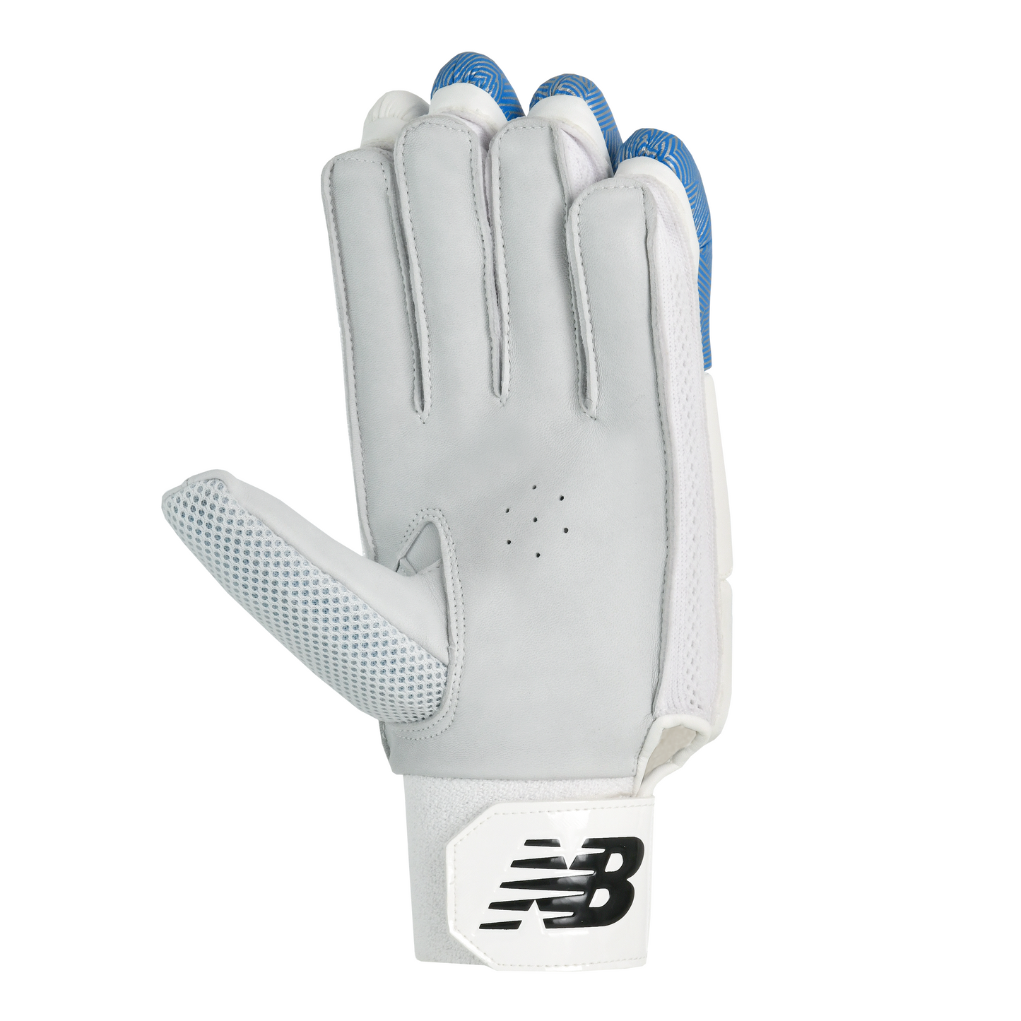 Palm view of New Balance TC 600 batting gloves showing padded palm and grip areas.