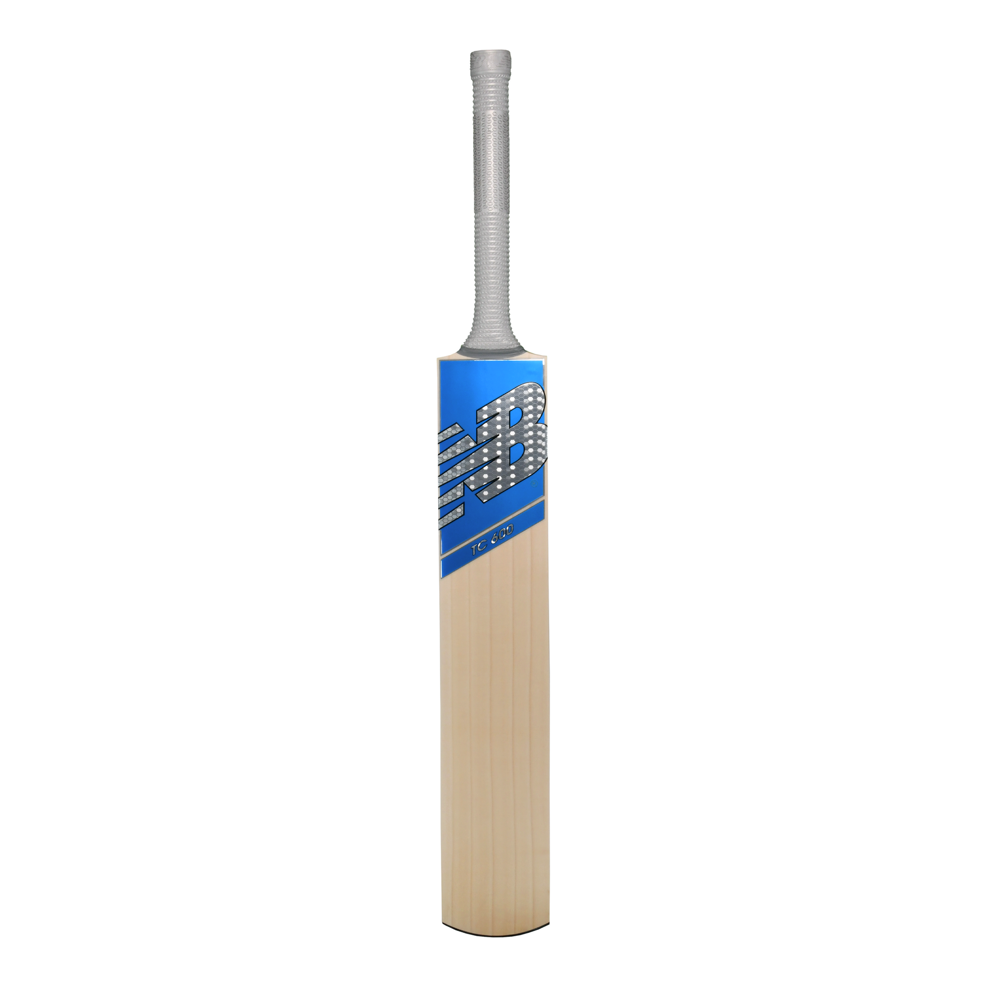 Front view of the New Balance TC 600 cricket bat showing traditional TC profile and branding.