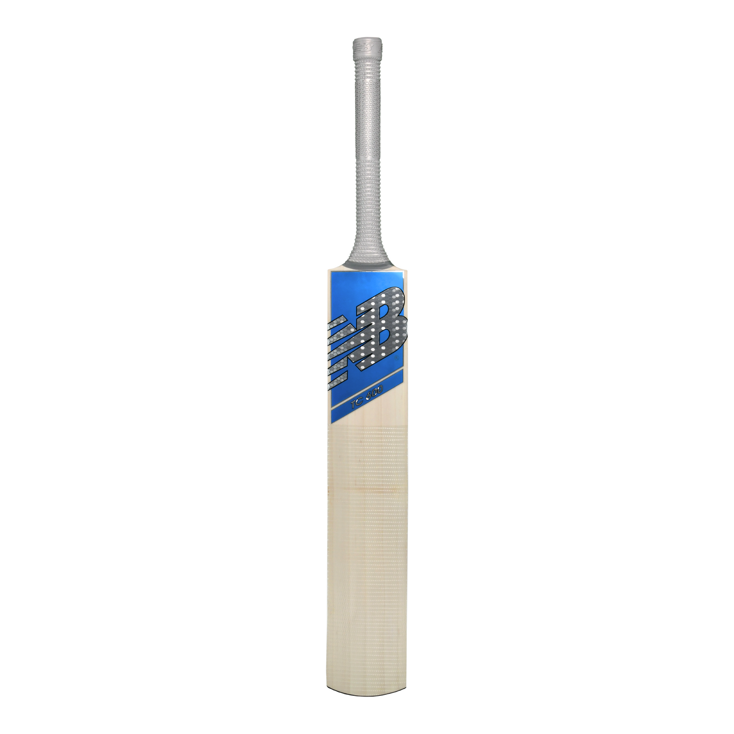 Front view of the New Balance TC 600 junior cricket bat showing traditional TC branding and blade face.