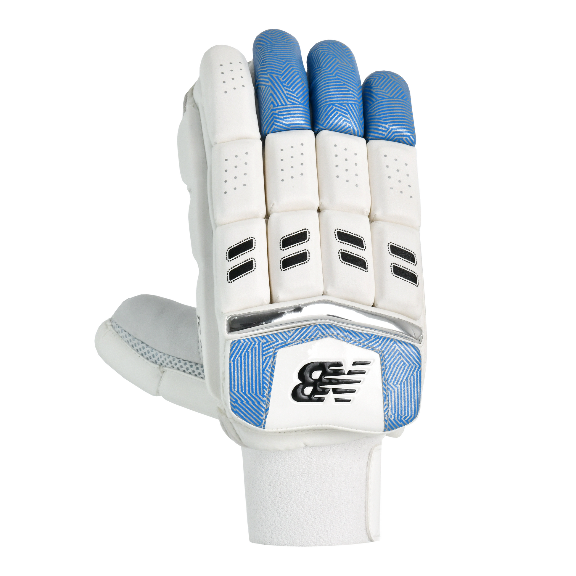 Front view of New Balance TC 800 batting gloves showing block-split finger design and TC branding.
