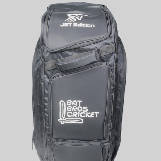 Rotating preview video of Bat Bros Cricket Jet Edition Duffle Bag showing all sides