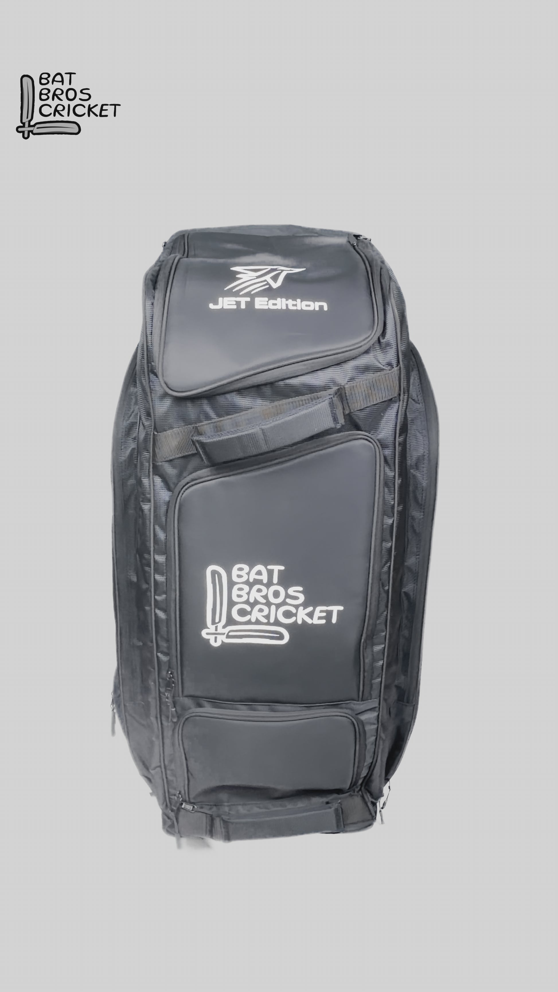 Rotating preview video of Bat Bros Cricket Jet Edition Duffle Bag showing all sides