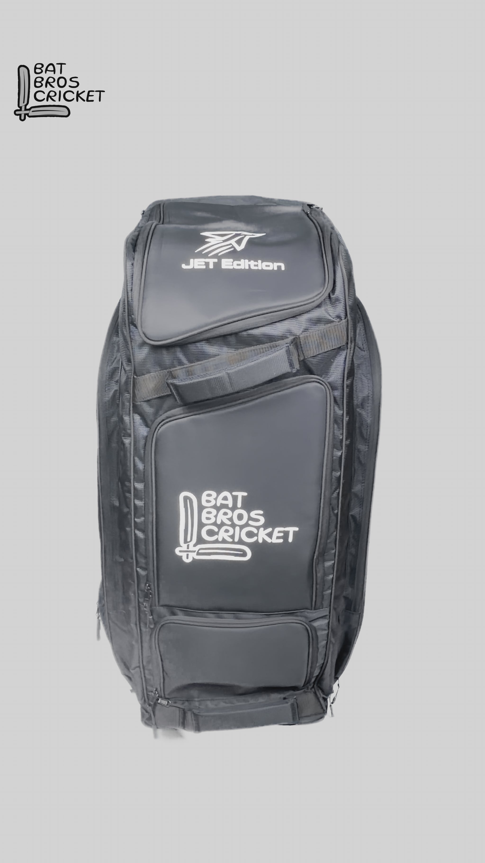 Rotating preview video of Bat Bros Cricket Jet Edition Duffle Bag showing all sides