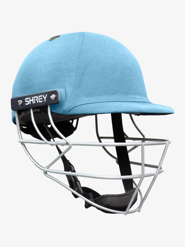 Shrey Classic 2.0 Steel Senior Batting Helmet in Sky Blue – durable ABS shell and steel grille