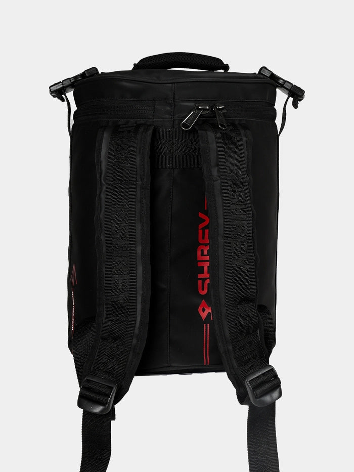 Back view with backpack-style padded straps for comfortable carrying