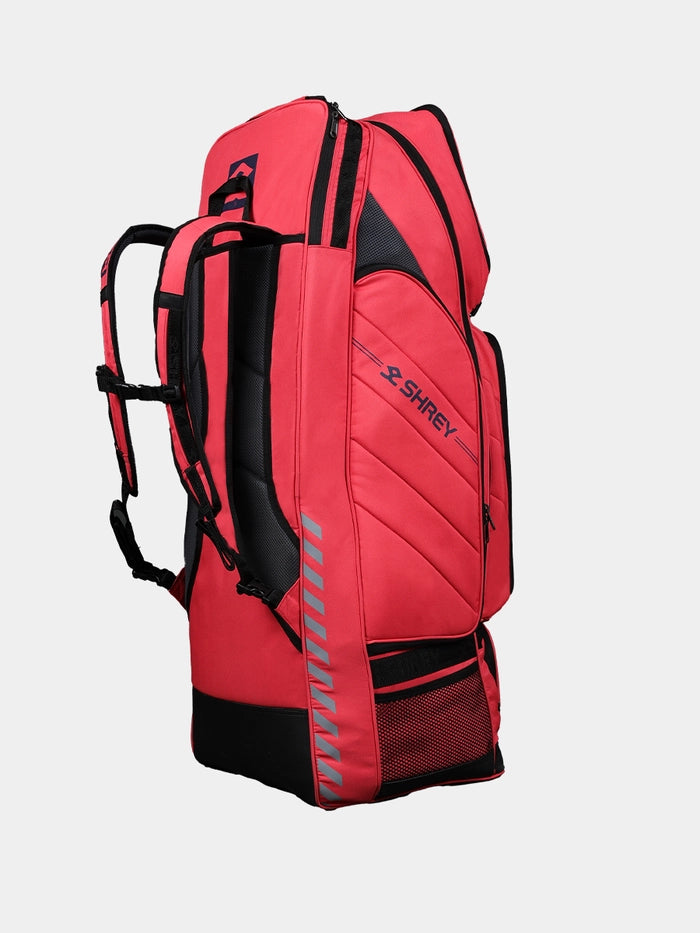 Close-up of base, showing wheels and reinforced handle area