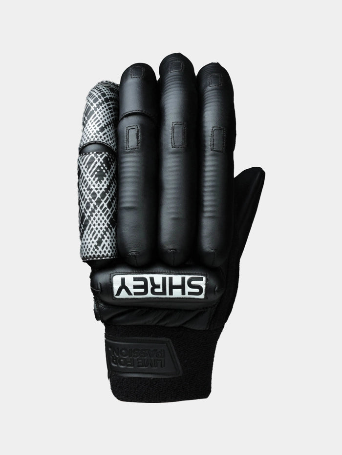 Shrey Meta VR black batting gloves back view
