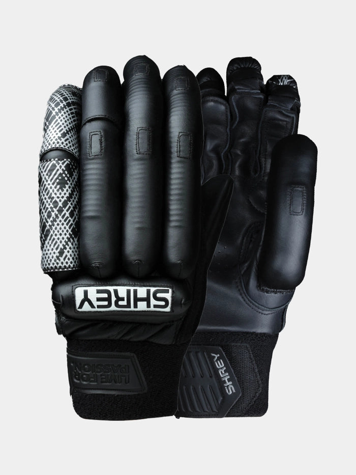 Shrey Meta VR black batting gloves front view
