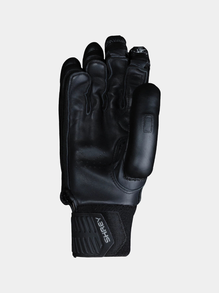 Shrey Meta VR batting gloves palm view showing leather grip