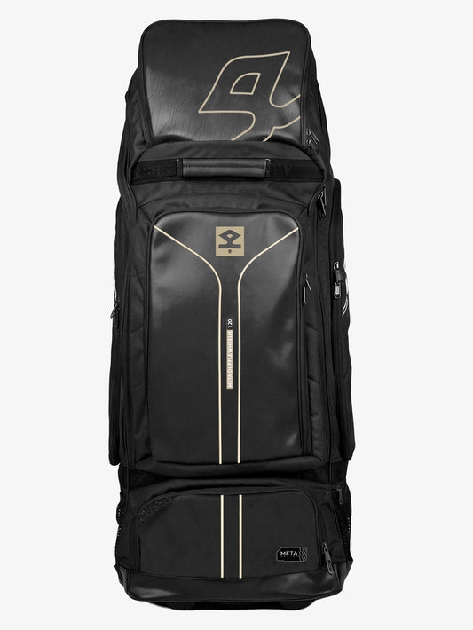 Shrey Meta VR Duffle Wheelie 120 black cricket bag front view