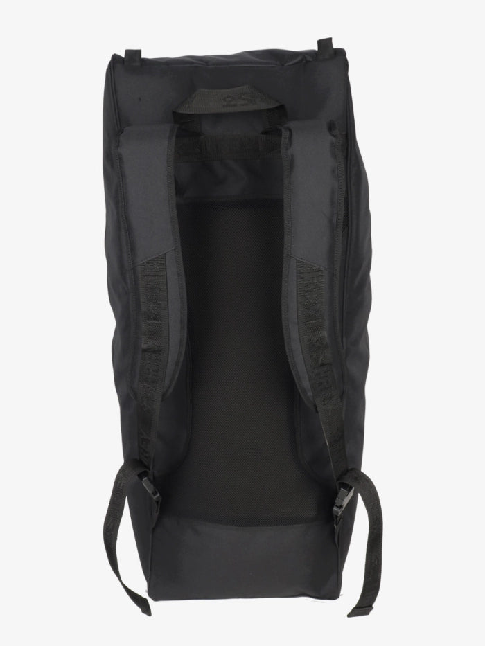 Shrey Performance Duffle cricket bag rear view showing padded shoulder straps
