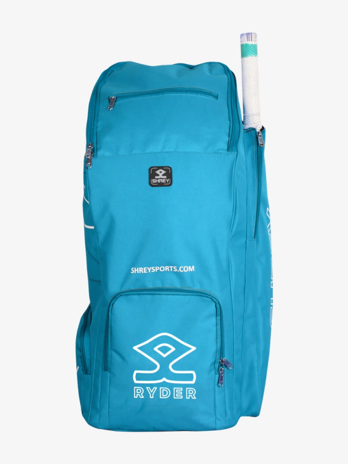 Shrey Ryder Duffle front view in blue