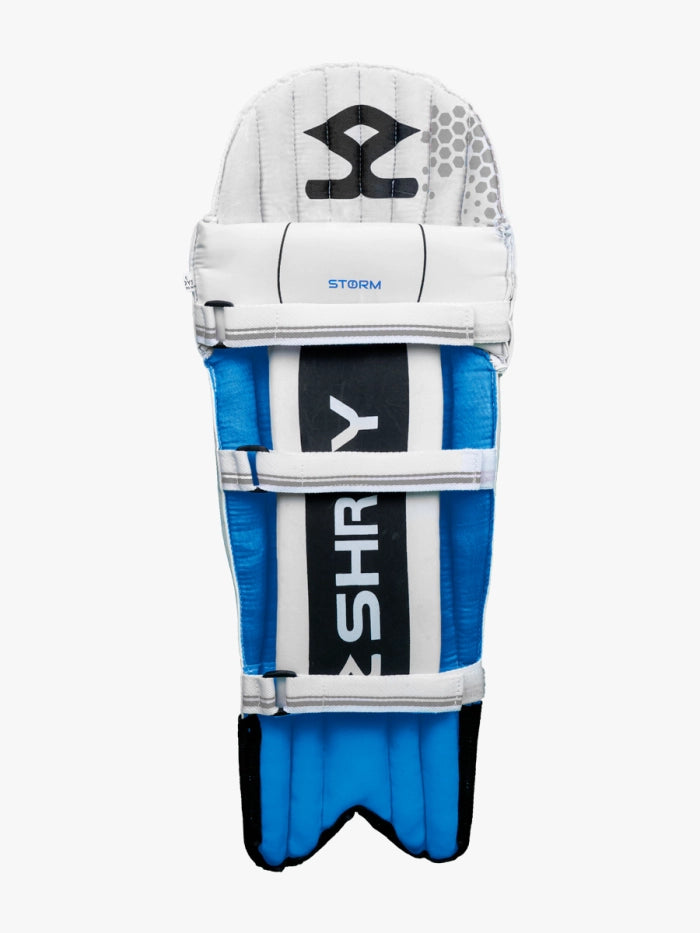 Back view of Shrey Storm leg guards