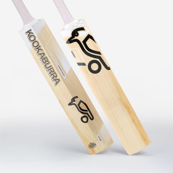 Two Kookaburra Ghost 1.1 bats shown upright, front and rear angles visible.