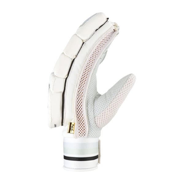 "Kookaburra Ghost Pro Batting Gloves 2025 - angled view highlighting fibre-reinforced protection and modern design"