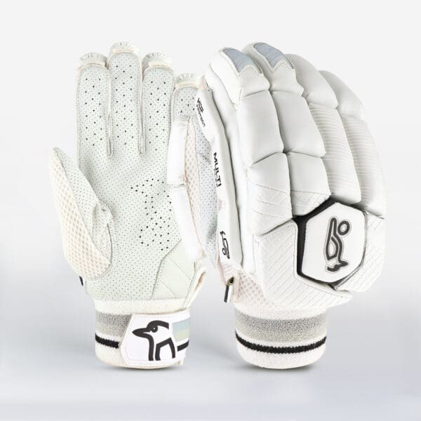 "Full product display of Kookaburra Ghost 2.1 Batting Gloves 2025 showcasing protective build and subtle branding"