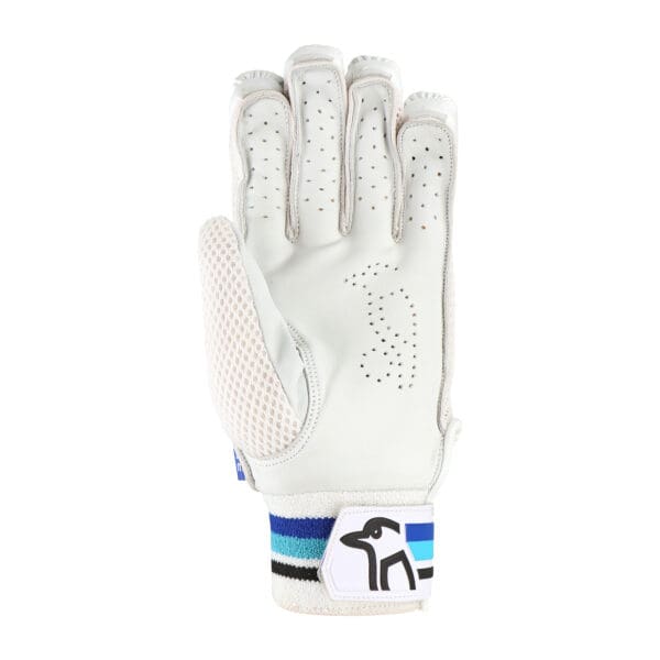 Kookaburra Rapid 3.1 Batting Gloves palm view with perforated premium leather for grip and ventilation