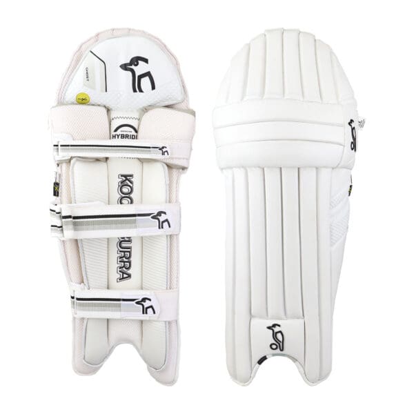 Kookaburra Ghost 2.1 batting pads front and back view showing cane face and internal strapping