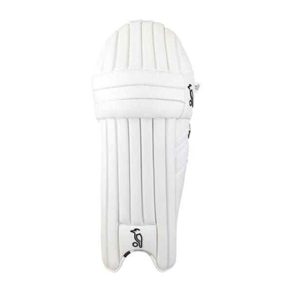 Front view of Ghost 2.1 pads displaying traditional cane construction and sleek white design