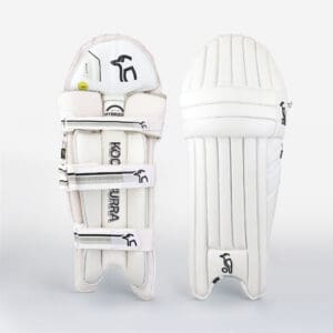 Pair of Kookaburra Ghost 2.1 batting pads displayed with front and rear visibility on white background
