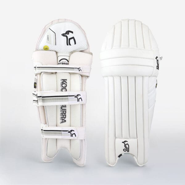 Pair of Kookaburra Ghost 2.1 batting pads displayed with front and rear visibility on white background
