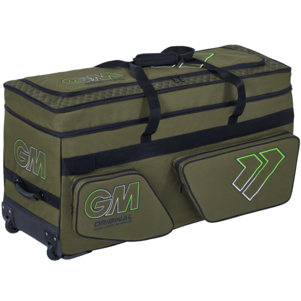 GM Cricket Bag Orig E-Load Wheelie Khaki - Image 3