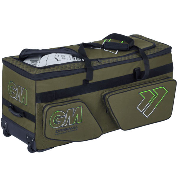 GM Cricket Bag Orig E-Load Wheelie Khaki - Image 2