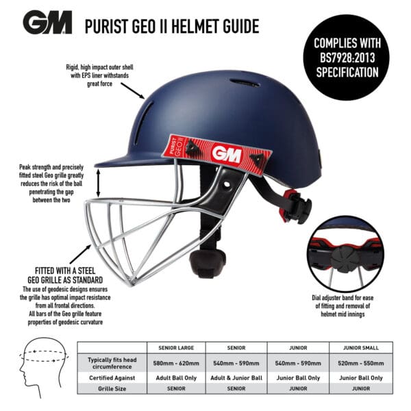 GM Purist Geo II Helmet – Advanced Protection with Lightweight Comfort